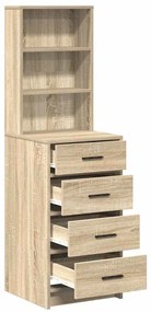 vidaXL Highboard Sonoma Δρυς 40 x 41 x 135 εκ. Επεξεργασμένο ξύλο