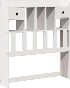 vidaXL Κεφαλάρι με Αποθ. Χώρο Λευκό 90 εκ. από Μασίφ Ξύλο Πεύκου