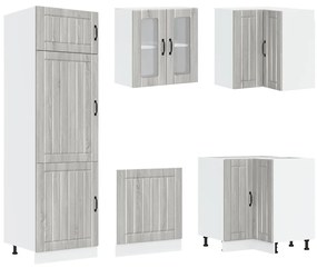 vidaXL Σετ Ντουλάπια Κουζίνας 14 τεμ. Lucca Γκρι Sonoma Επεξ. Ξύλο