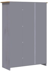 vidaXL Ντουλάπα Τρίφυλλη Γκρι 118x50x171,5 εκ Ξύλο Πεύκου Σειρά Panama