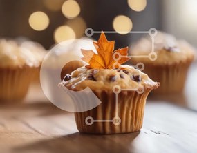 Σετ των 2 Intra Συλλεκτικό Ξύλινο Παζλ Plywood 4mm - Cupcakes με κάλυμμα από φύλλα σφενδάμου Σε Ξύλινο Κουτί - Διαστάσεις: 10x10 cm – 25 κομμάτια