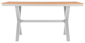 Τραπέζι FL6510 Fylliana Αλουμινίου Polywood Λευκό 150x90x75 εκ. 150x90x75 εκ.