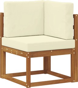 vidaXL Σειρά Καναπέ Εξωτερικού 7 pcs Φυσικό και Κρέμα Πολυεστέρας