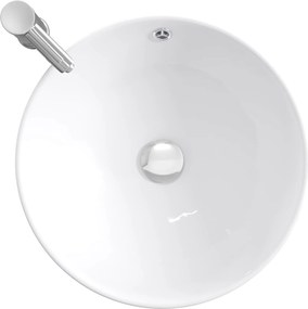 vidaXL Λεκάνη μπάνιου Χρωμέ 44 x 44 x 16 εκ. Μέταλλο