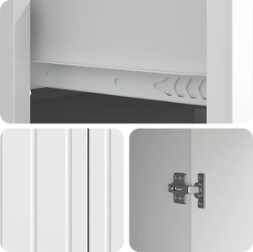 vidaXL Πλαϊνό γραφείο Γυαλιστερό Λευκό 66 x 34,5 x 92 εκ.