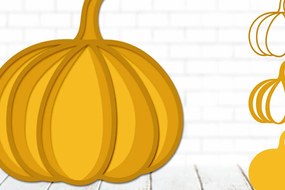 Intra απο ξύλο plywood 3mm-4mm πάχος 3d Fall Pumpkin, Layered Papercut Δίασταση 25x25 cm INTRAFABR-104685427