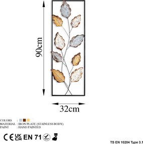 Decorative Metal Wall Accessory Fagus 3 Multicolor