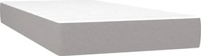 vidaXL Κρεβάτι Boxspring με Στρώμα Ανοιχτό Γκρι 120x190 εκ. Υφασμάτινο