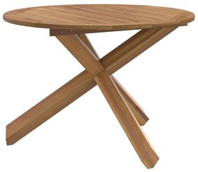 vidaXL Τραπέζι Κήπου Ø109x74 εκ. από Μασίφ Ξύλο Teak