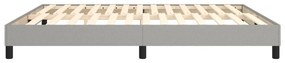 Πλαίσιο Κρεβατιού Boxspring Ανοιχτό Γκρι 160x200 εκ. Υφασμάτινο - Γκρι