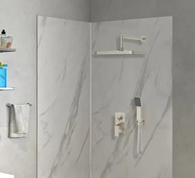 BRUNO σετ κεφαλή ντους με τηλέφωνο M63542-221, αναμεικτική, εντοιχισμού, ασημί