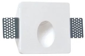 Σποτ τοίχου LED 1W Aster γύψινο χωνευτό τετράγωνο Viokef-4097200-Λευκό 4097200