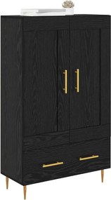 vidaXL Highboard Μαύρη Οξυά 69,5 x 31 x 115 εκ. Επεξεργασμένο ξύλο