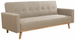 Καναπές κρεβάτι Mesa 187, Αριθμός θέσεων: 3, Καπουτσίνο, Καφέ, 83x200x94cm, Πόδια: Ξύλο | Epipla1.gr