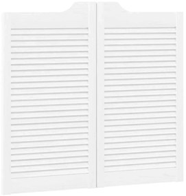 vidaXL Ανοιγόμενες πόρτες Louvred Design 2 ζευγών Λευκό 90x100 cm