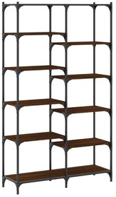 vidaXL Βιβλιοθήκη Καφέ Δρυς 100x32x170 εκ. Επεξεργ. Ξύλο / Σίδηρος
