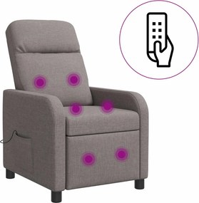 vidaXL Κάθισμα μασάζ Taupe Ύφασμα