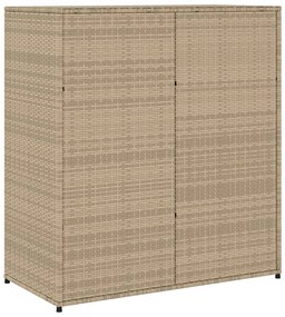 Ντουλάπι Αποθήκευσης Κήπου Beige 105x55x113 εκ. Συνθετικό Ρατάν - Μπεζ