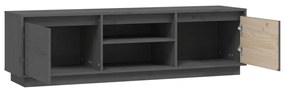 vidaXL Έπιπλο Τηλεόρασης Γκρι 140 x 35 x 40 εκ. από Μασίφ Ξύλο Πεύκου