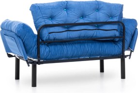 Διθέσιος Καναπές Κρεβάτι Μπλε NITTA 70x150x85
