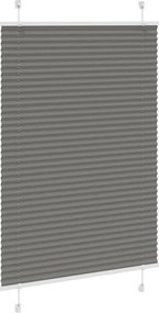 vidaXL Πλισέ περσίδα Ανθρακί 85x100 cm Πλάτος υφάσματος 84,4 cm