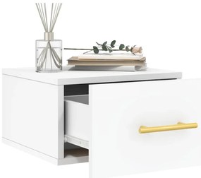 vidaXL Κομοδίνα Επιτοίχια 2 τεμ. Λευκά 35x35x20 εκ.