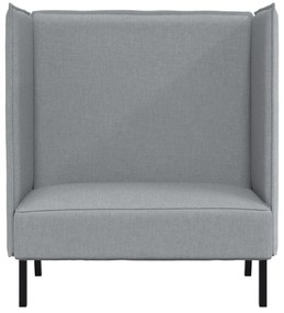 vidaXL Καναπές με ψηλή πλάτη  Ανοιχτό γκρι 109x56x121 cm Ύφασμα