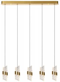 Φωτιστικό Κρεμαστό Lucide 13496-35-02 KLIGANDE Χρυσό Χρώμα (Gold Coloured)|Διάφανο (Transparent) 2700 K