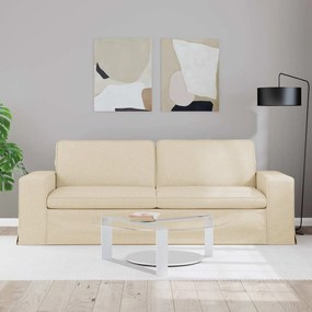 vidaXL Καναπές 180cm Κρεμ Μέταλλο