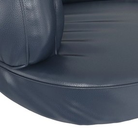 vidaXL Εργονομικό Κρεβάτι Σκύλου Σκούρο Μπλε 88 x 65 εκ. Συνθετ. Δέρμα