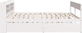 vidaXL Σκελετός Κρεβ. Χωρίς Στρώμα Λευκό 160x200 εκ Μασίφ Πεύκο
