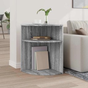 vidaXL End Table Γκρίζο Σονομα 39,7 x 39,7 x 60 εκ Επεξεργασμένο ξύλο