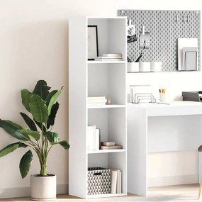 vidaXL Βιβλιοθήκη Λευκή 40x30x152 εκ. από Επεξεργασμένο Ξύλο