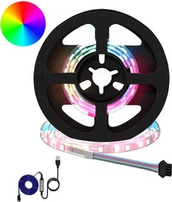 vidaXL Λωρίδα LED 2 pcs Μαύρο και Διαφανές 350 χλστ