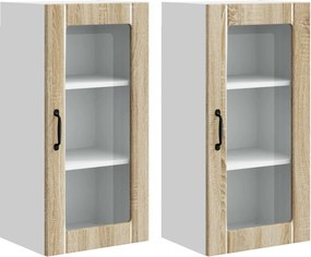 vidaXL Ραφιέρα τοίχου PORTO 2 pcs Δρύς Sonoma Επεξεργασμένο Ξύλο