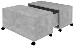 vidaXL Τραπεζάκι Σαλονιού Γκρι Σκυροδέματος 75x75x38 εκ. Μοριοσανίδα