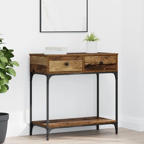vidaXL Κονσόλα Τραπέζι Παλιό Ξύλο 75x34.5x75 εκ. Σχεδιασμένο Ξύλο