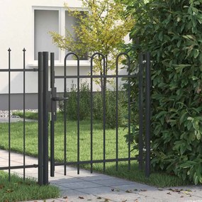 vidaXL Πύλη Φράχτη Γκρι 100 x 100 cm Χάλυβας με Επικάλυψη Πούδρας