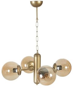 Φωτιστικό Οροφής Bankok 846STL5138 Φ45x70cm 4xE27 40W Gold-Honey Opviq