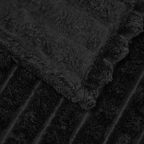 vidaXL Ριχτάρια 6 pcs Μαύρο 200 x 150 cm Μαλλί