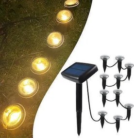 Ηλιακά Λαμπιόνια 10 SMD2835 LED Θερμό Λευκό 30217 – Μαύρο