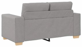 vidaXL Καναπές 2 pcs Γκρι Ύφασμα μείγματος λινών