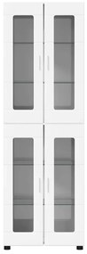 vidaXL Highboard FLORIN Υψηλής γυαλάδας λευκό 60 x 35 x 182 εκ.