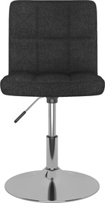 vidaXL Καρέκλες Τραπεζαρίας Περιστρεφόμενες 4 τεμ. Μαύρες Υφασμάτινες