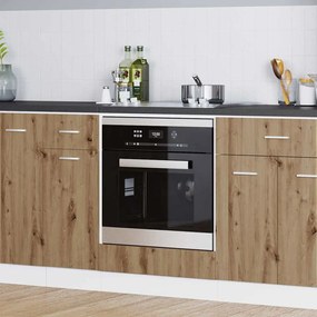 vidaXL Ντουλάπι φούρνου με αποθήκευση artisan δρυς 60 x 46 x 81.5 εκ
