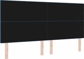 vidaXL Ρυθμιζόμενη Κρεβατοκεφαλή με κεφαλάρι Μπλε 200 cm ύφασμα