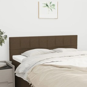vidaXL Κεφαλάρια Σκ. Καφέ 144x5x78/88 εκ. Ύφασμα