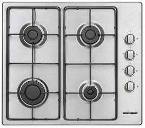 Heinner HBH-V4IEIX Εστία Υγραερίου Αυτόνομη Inox 58x51εκ. Ασημί