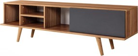 Έπιπλο Τηλεόρασης Καρυδί / Ανθρακί DAFLOR 160x35x18