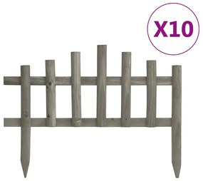 vidaXL Μπορντούρες Γκαζόν 10 τεμ. 4,4 μ. από Ξύλο Ελάτης